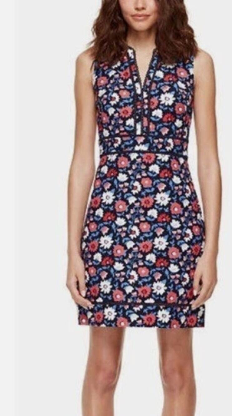NWOT Kate Spade Floral Daisy Jacquard Sleeveless Sheath Dress 6